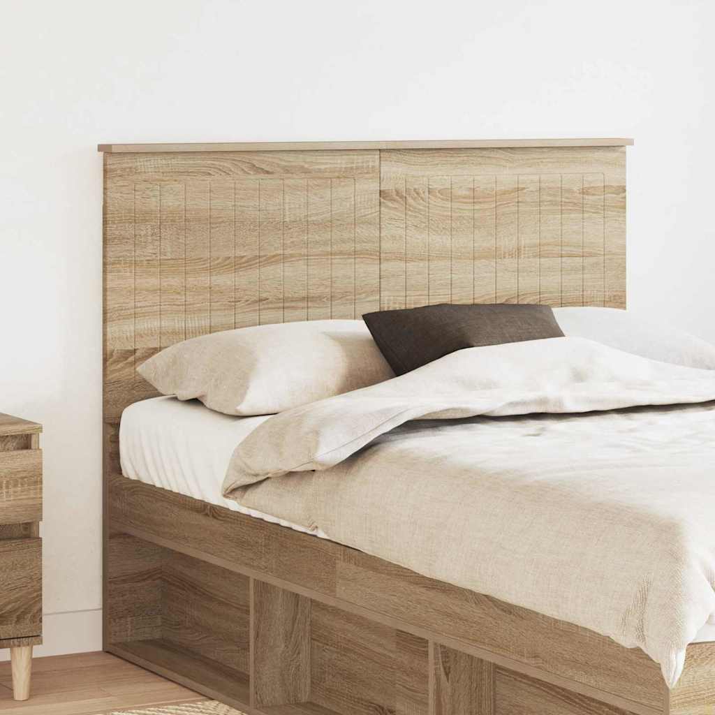 Paturi si accesorii - Tăblie cap cu headboard Stejar Sonoma 135 cm Lemn compozit