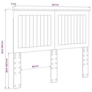 Čelo postele s čelo Kouřový dub 120 cm Kompozitní dřevo - obrázek 10