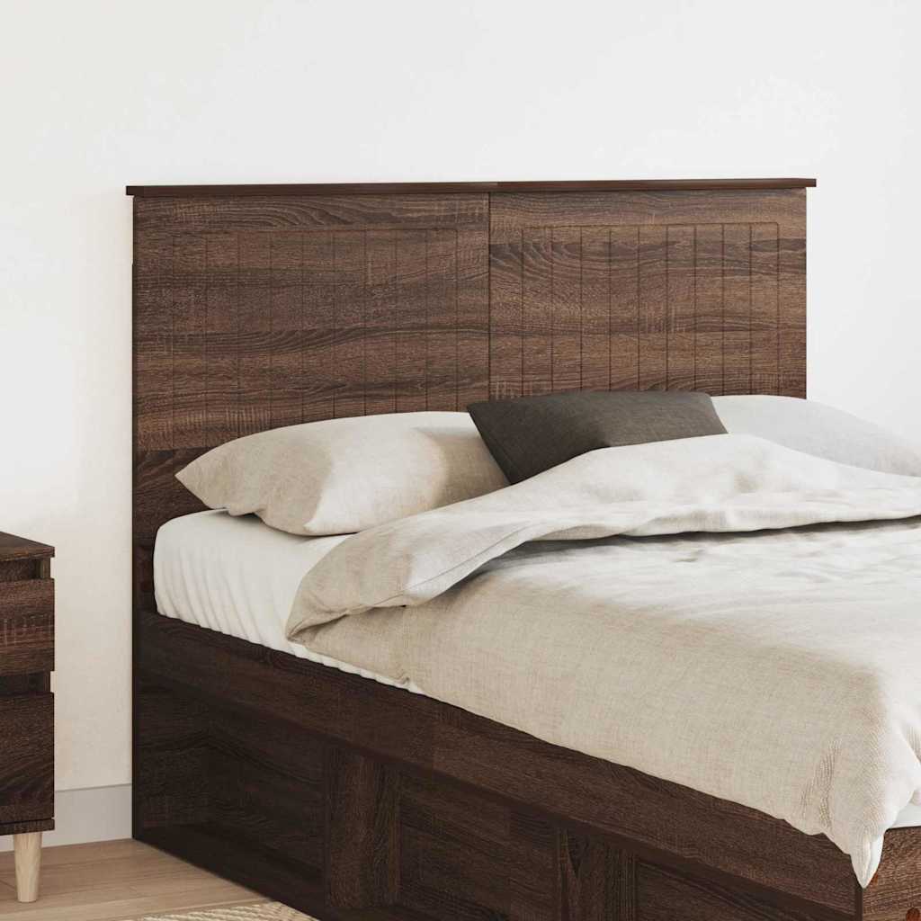 Tăblii de pat - Tăblie cap cu headboard Stejar închis 120 cm Lemn compozit