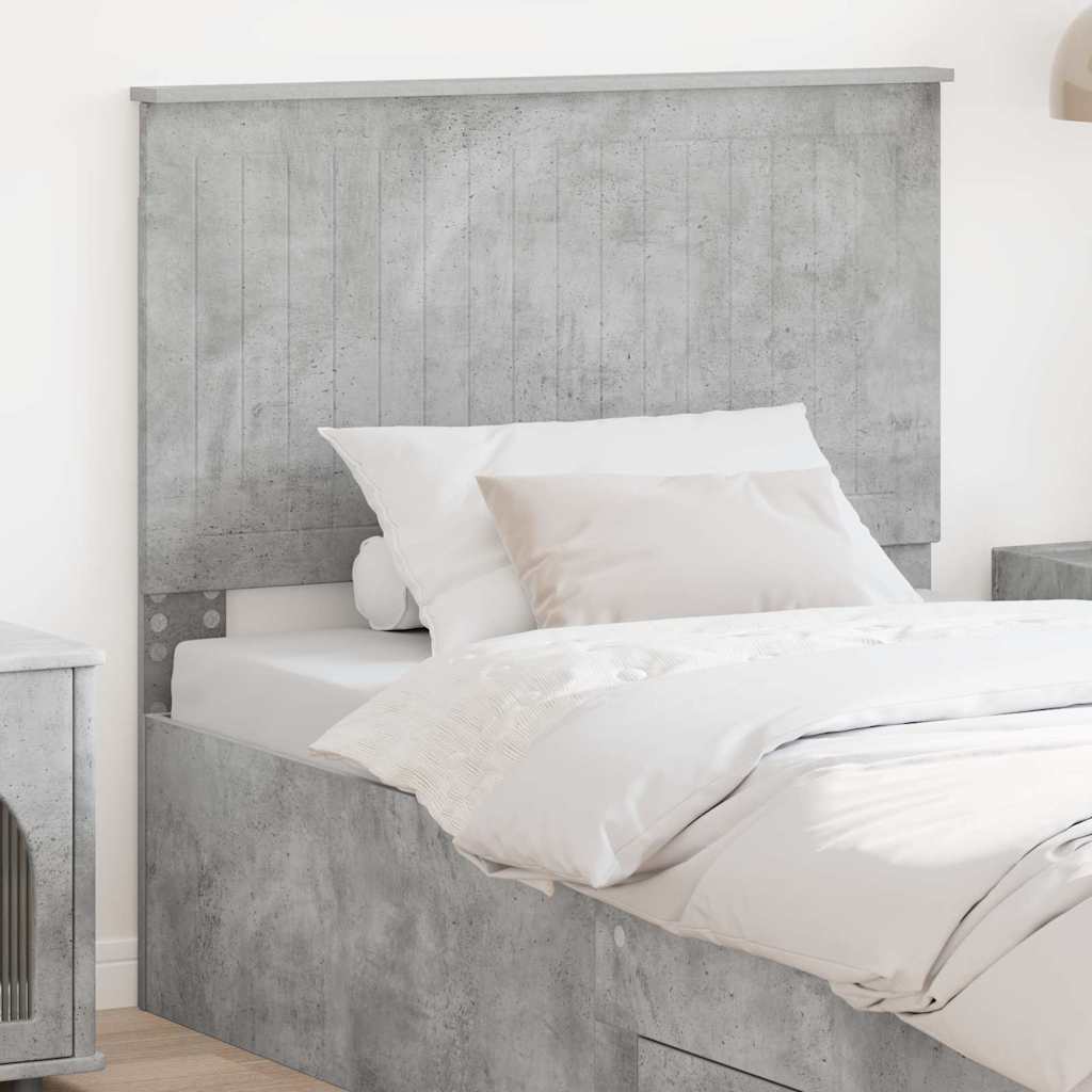 Tăblii de pat - Tăblie cap cu headboard Gri din beton 100 cm Lemn compozit