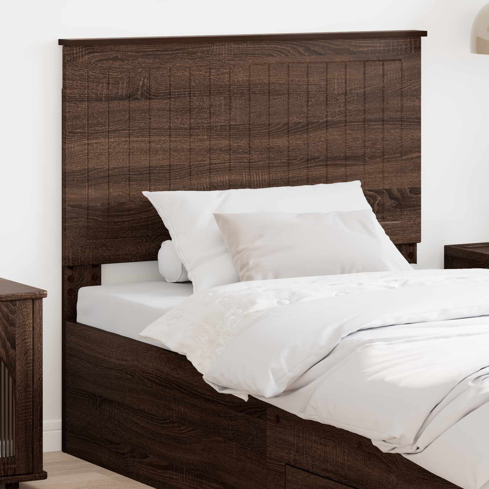 vidaXL Tăblie cap cu headboard Stejar închis 100 cm Lemn compozit