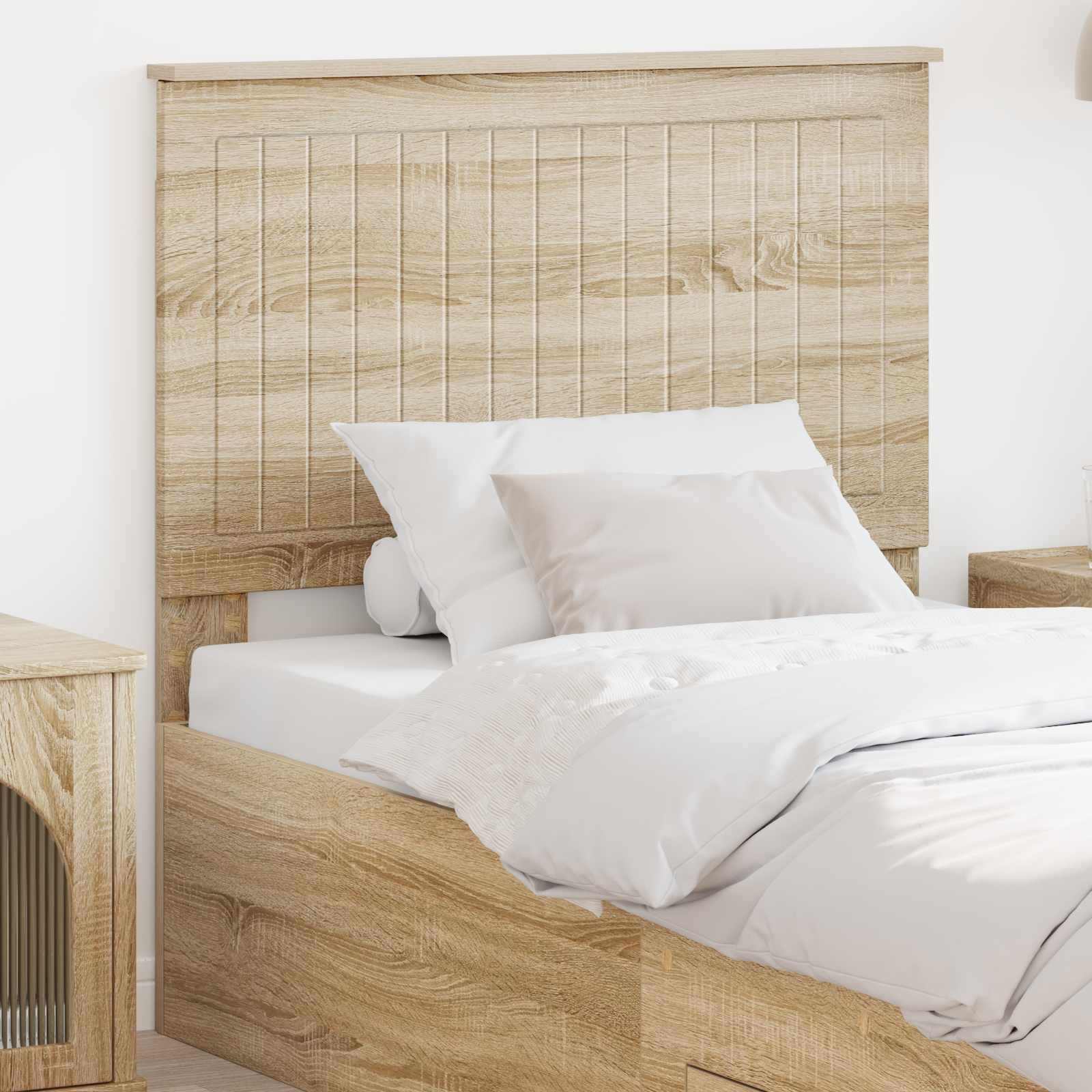 vidaXL Tăblie cap cu headboard Stejar Sonoma 90 cm Lemn compozit