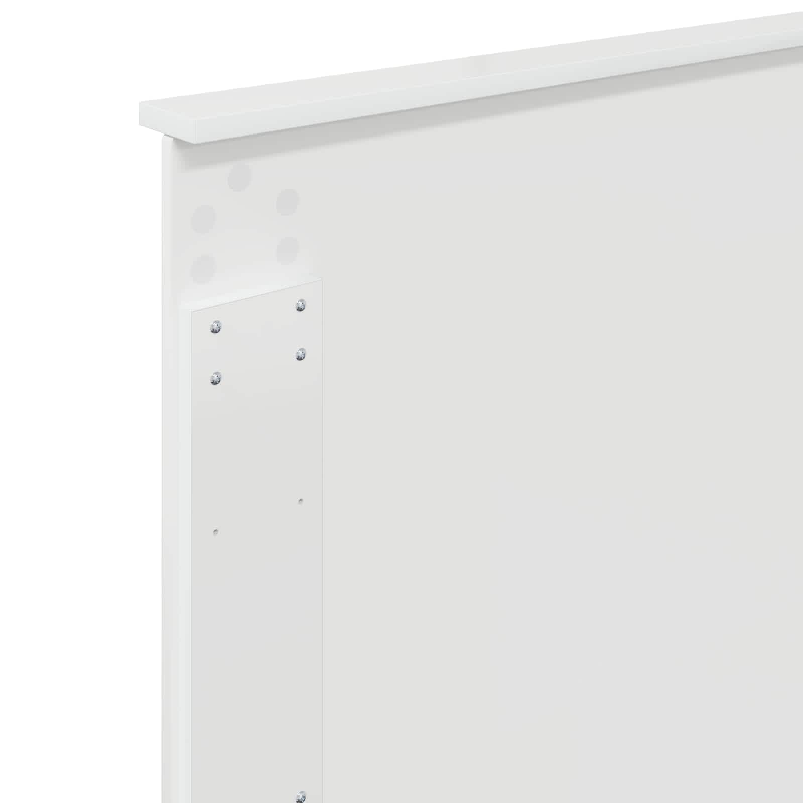 Headboard with headboard glossy white 80 cm engineered wood