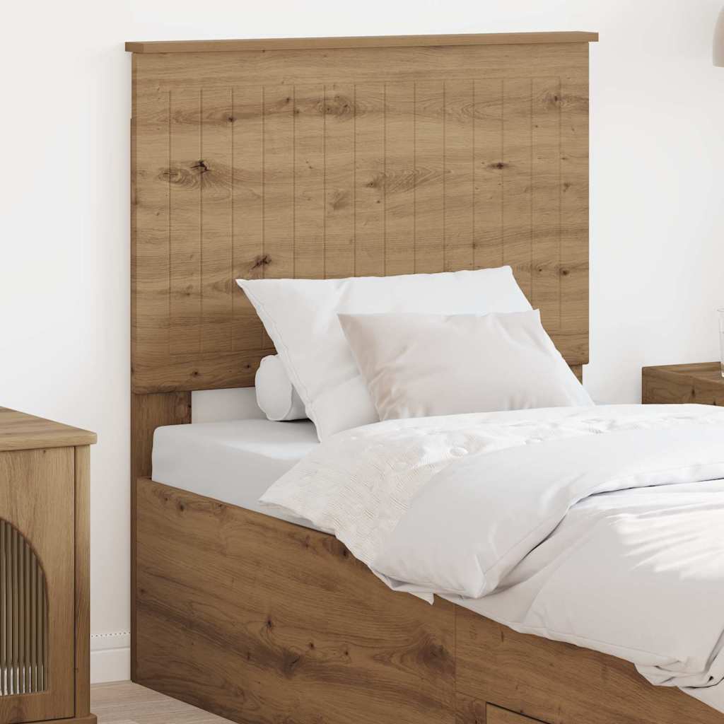 Tăblii de pat - Tăblie cap cu headboard Stejar Artizanal 80 cm Lemn compozit