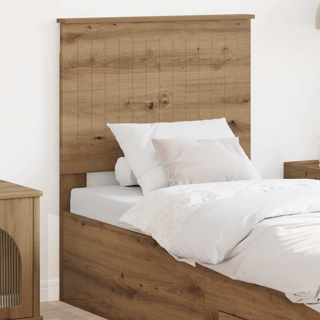 Tăblii de pat - Tăblie cap cu headboard Stejar Artizanal 75 cm Lemn compozit