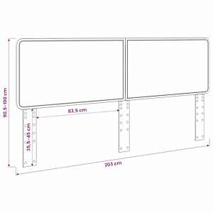 Čelo postele Šedá Sonoma 200 cm Kompozitní dřevo - obrázek 10