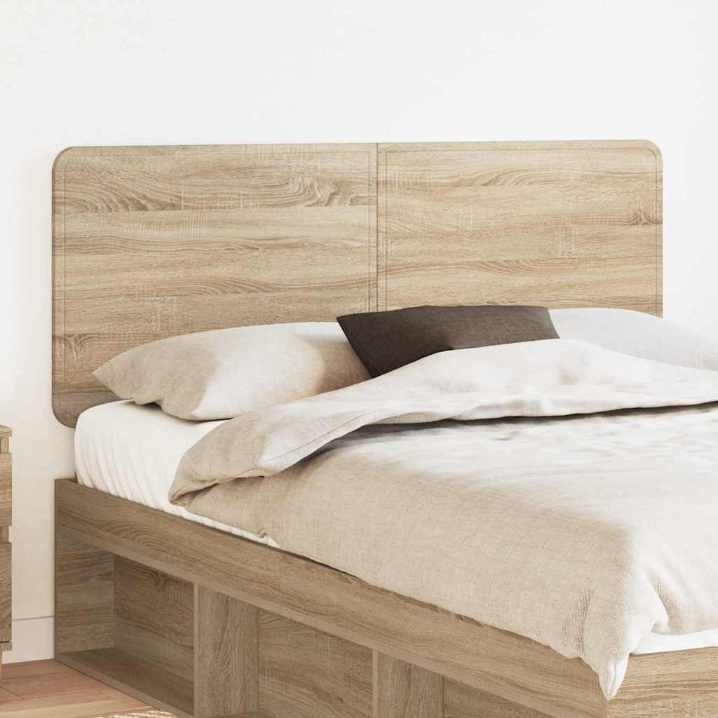 Paturi si accesorii - Tăblie cap cu headboard Stejar Sonoma 160 cm Lemn compozit