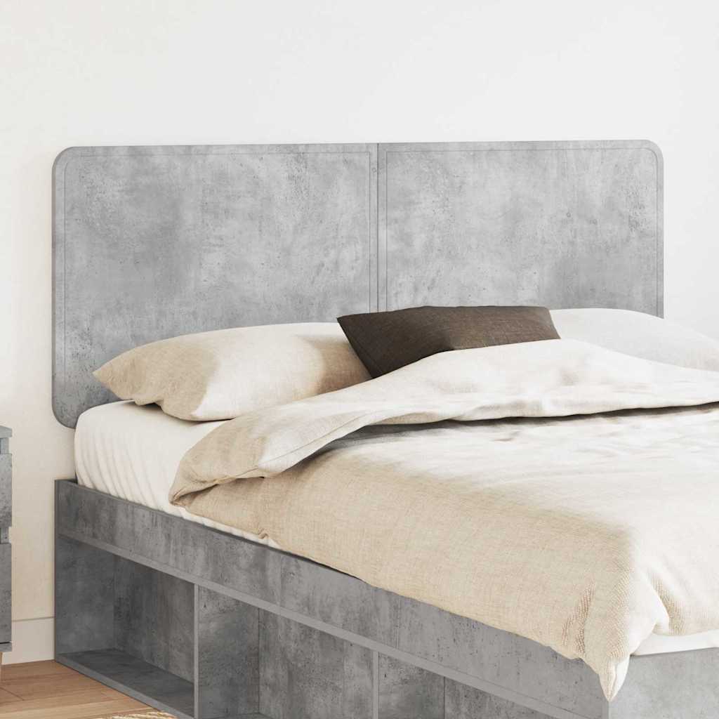 Paturi si accesorii - Tăblie cap cu headboard Gri din beton 160 cm Lemn compozit