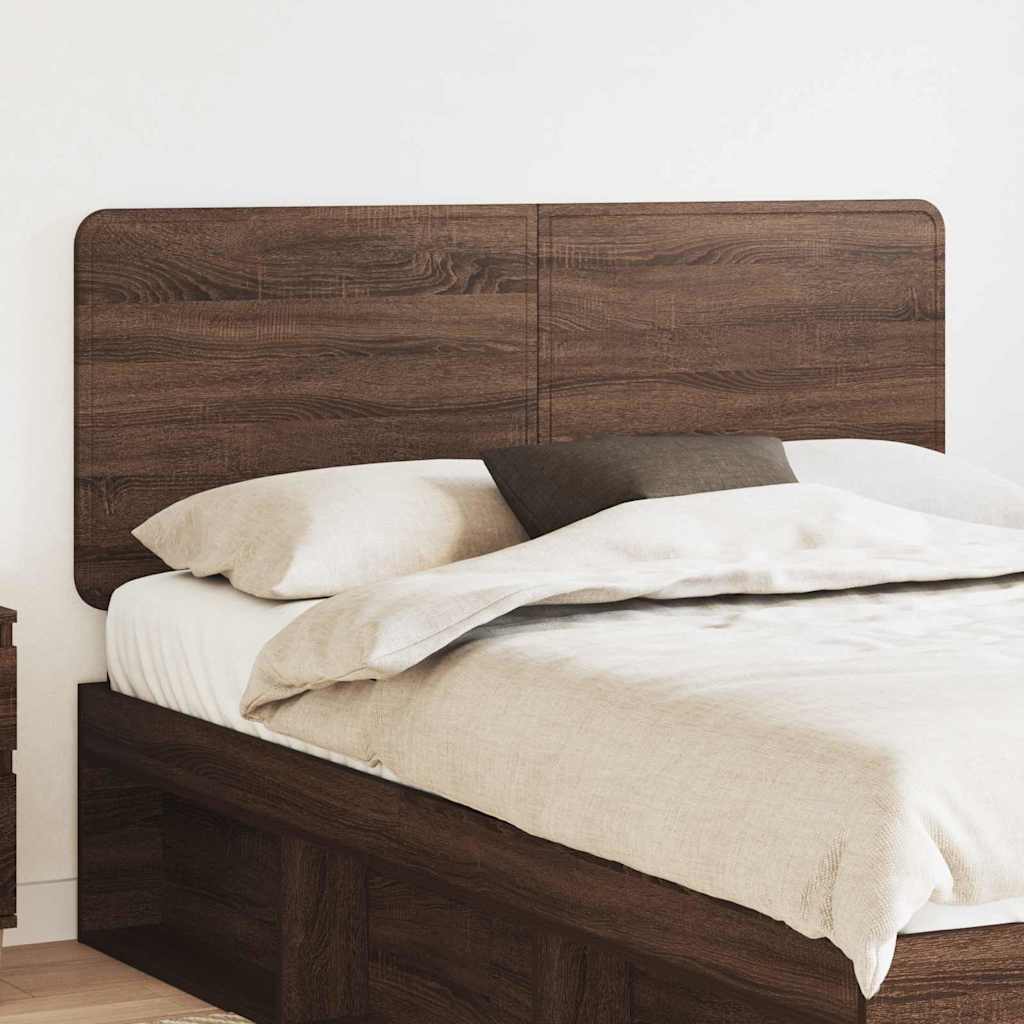 Paturi si accesorii - Tăblie cap cu headboard Stejar închis 140 cm Lemn compozit