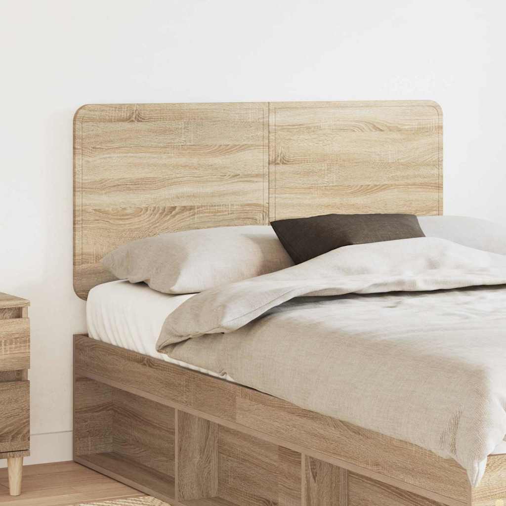 Paturi si accesorii - Tăblie cap cu headboard Stejar Sonoma 135 cm Lemn compozit