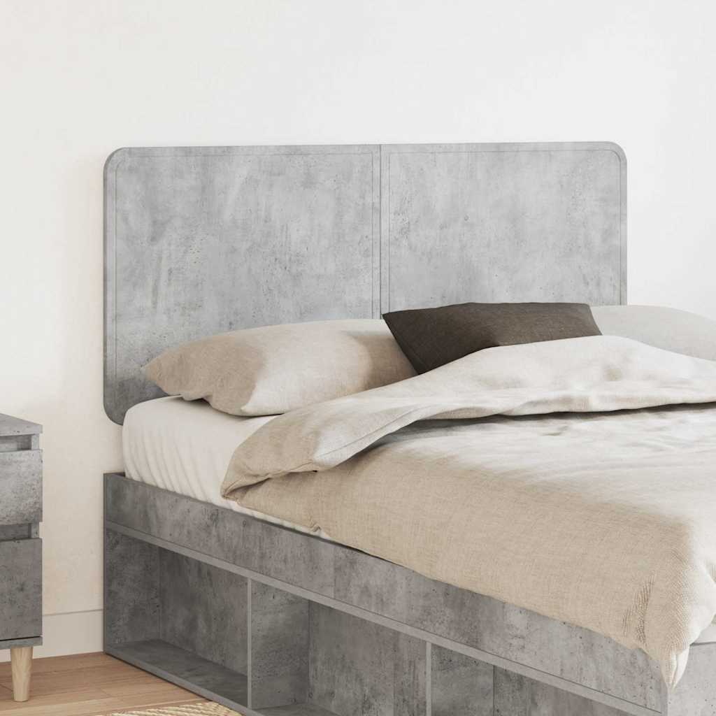 Paturi si accesorii - Tăblie cap cu headboard Gri din beton 135 cm Lemn compozit