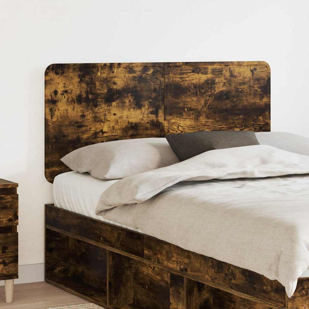 Paturi si accesorii - Tăblie cap cu headboard Stejar fumuriu 135 cm Lemn compozit