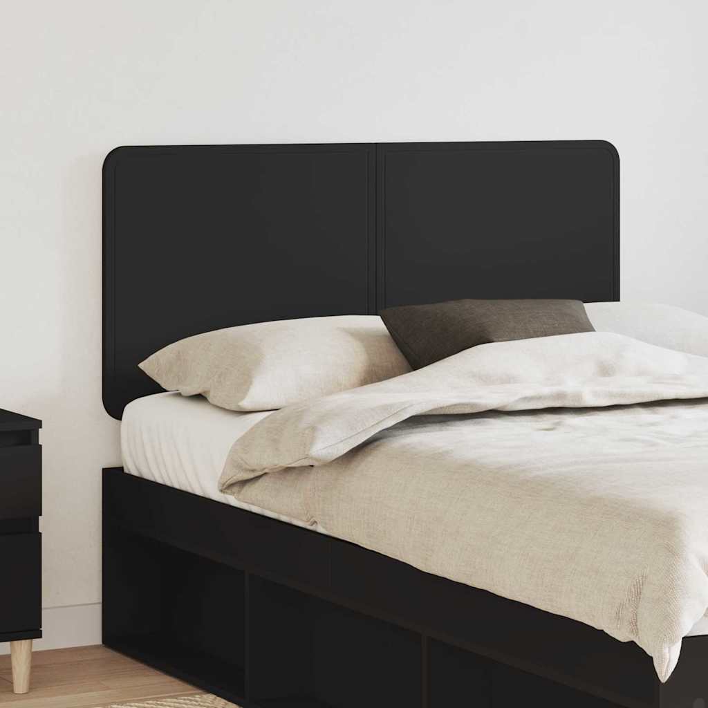 Paturi si accesorii - Tăblie cap cu headboard Stejar Negru 120 cm Lemn compozit