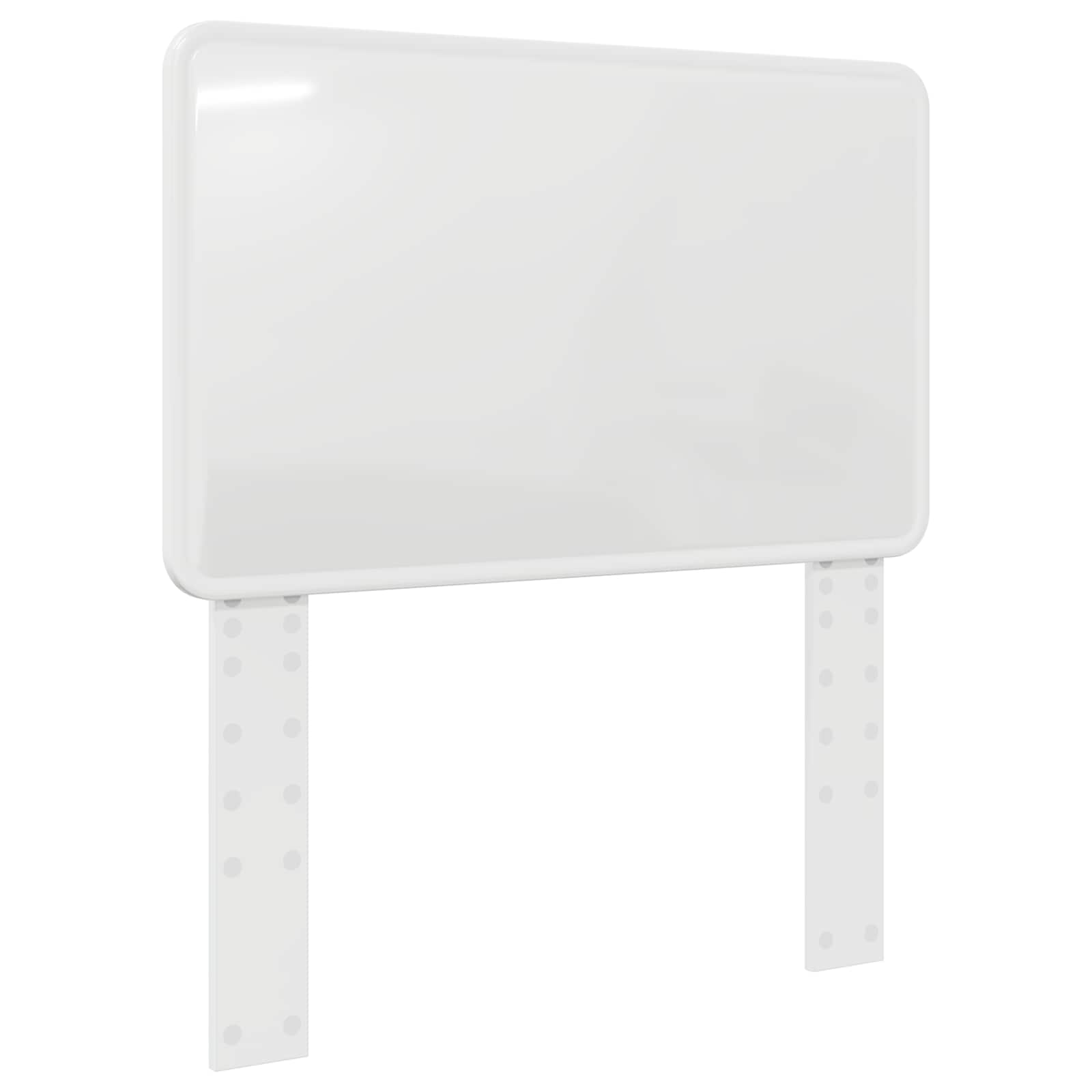 Päätylevy päätyllä Kiiltävä Valkoinen 90 cm Tekninen puu