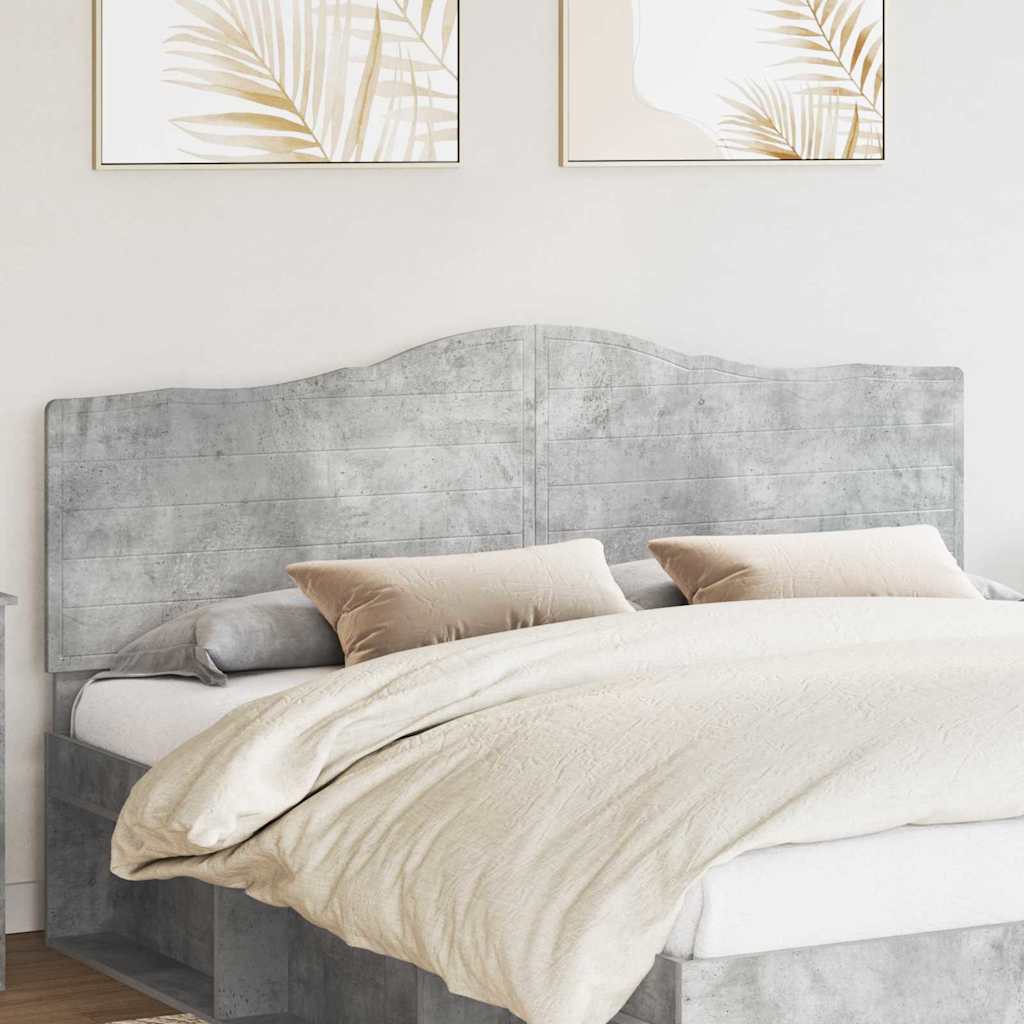Paturi si accesorii - Tăblie cap cu headboard Gri din beton 200 cm Lemn compozit