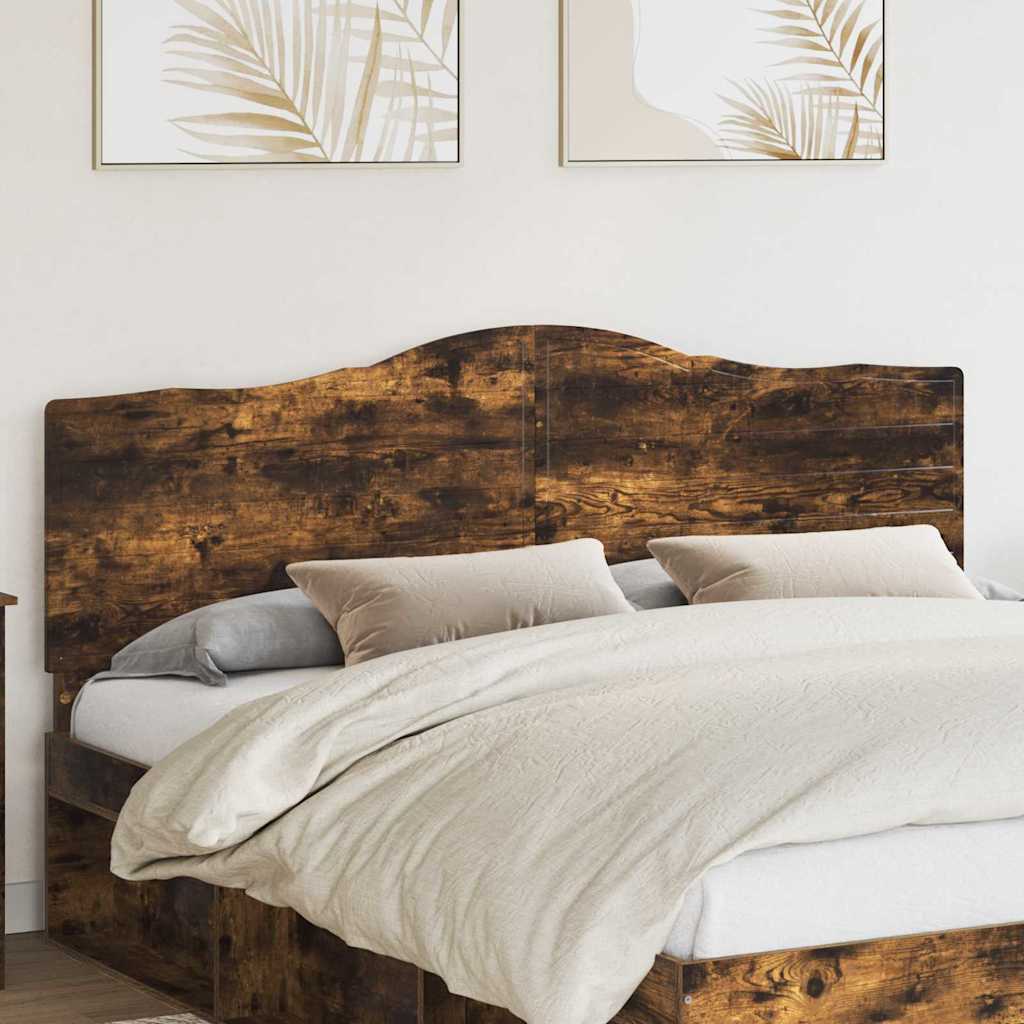 Paturi si accesorii - Tăblie cap cu headboard Stejar fumuriu 200 cm Lemn compozit