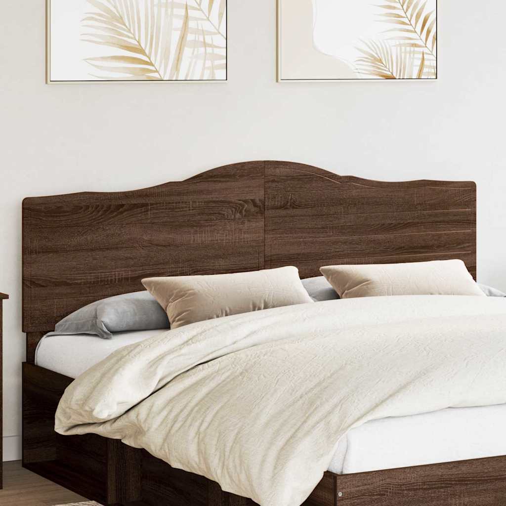 Paturi si accesorii - Tăblie cap cu headboard Stejar închis 200 cm Lemn compozit