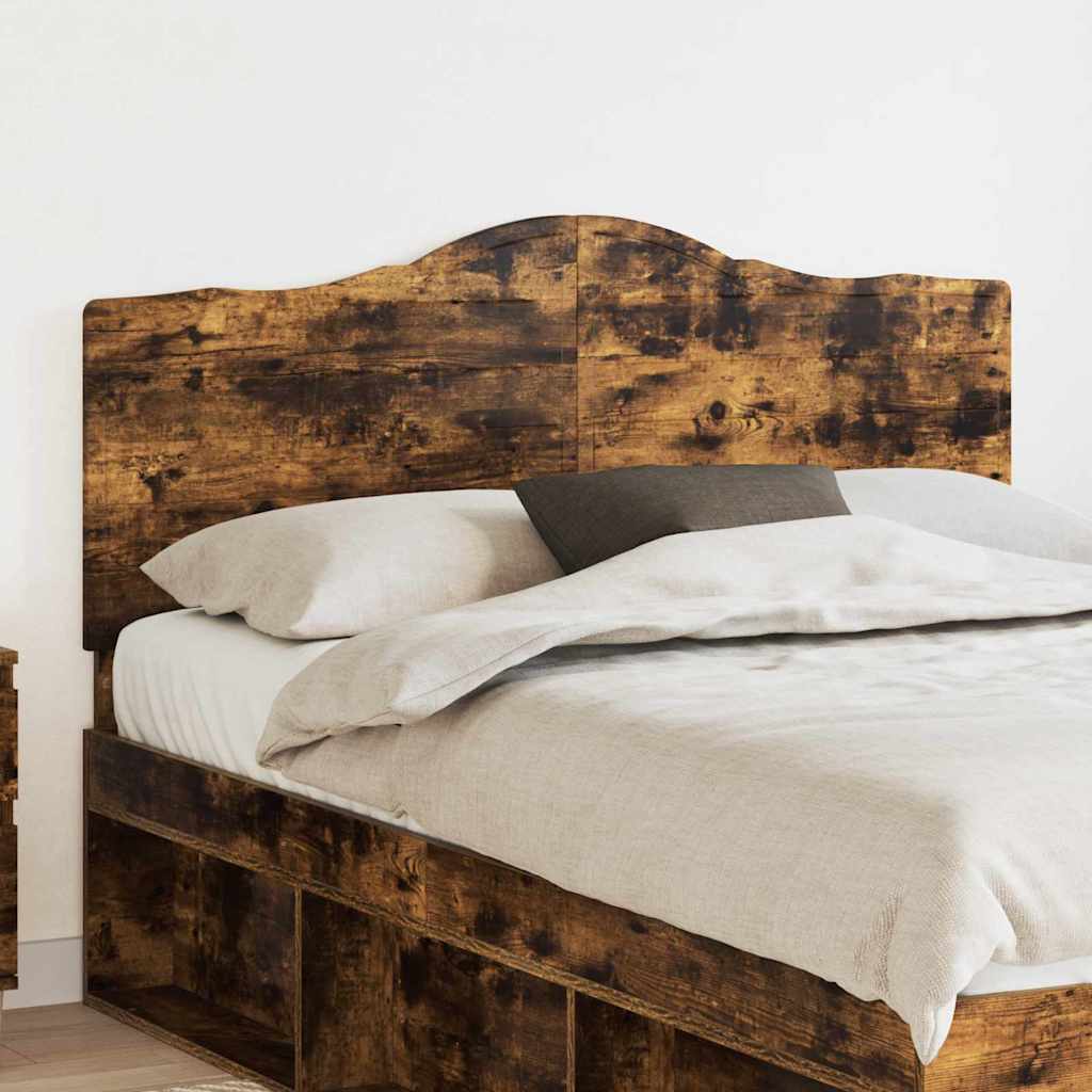 Paturi si accesorii - Tăblie cap cu headboard Stejar fumuriu 160 cm Lemn compozit