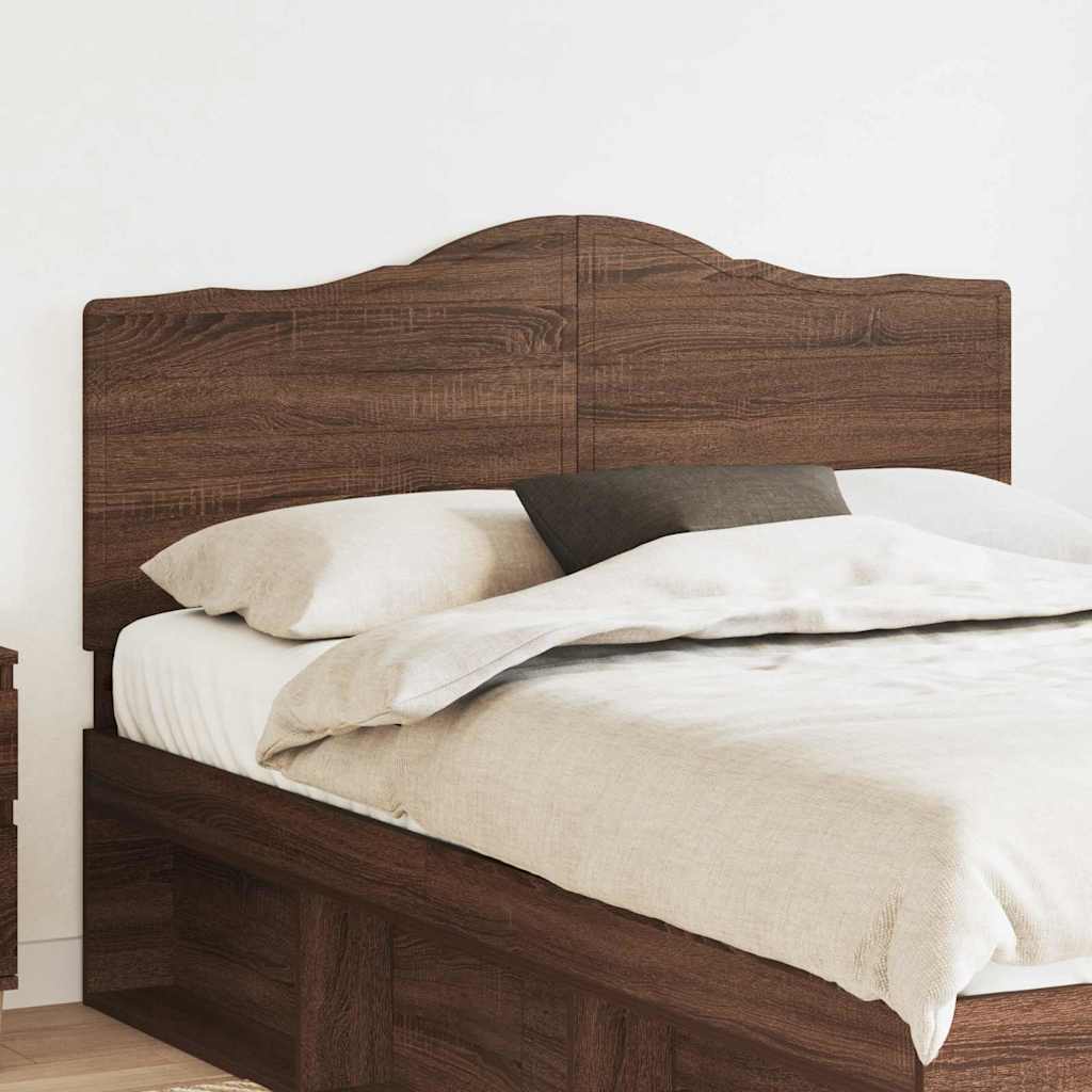 Paturi si accesorii - Tăblie cap cu headboard Stejar închis 160 cm Lemn compozit