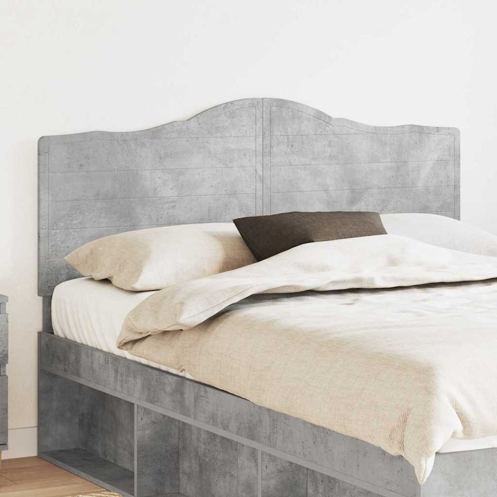 Paturi si accesorii - Tăblie cap cu headboard Gri din beton 150 cm Lemn compozit