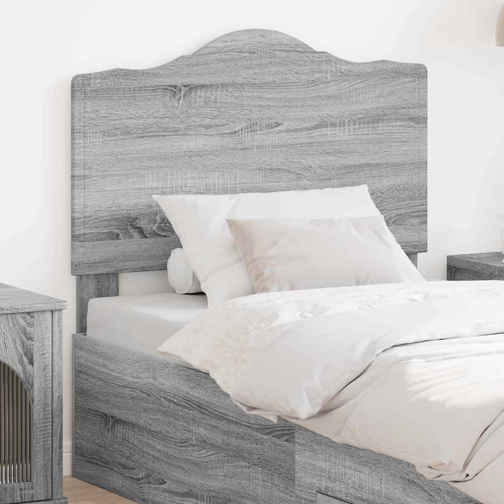 Tăblii de pat - Tăblie cap cu headboard Gri Sonoma 80 cm Lemn compozit