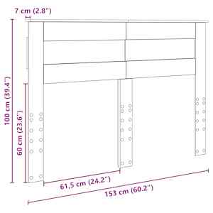 Čelo postele Sonoma dub 150 cm Kompozitní dřevo - obrázek 10