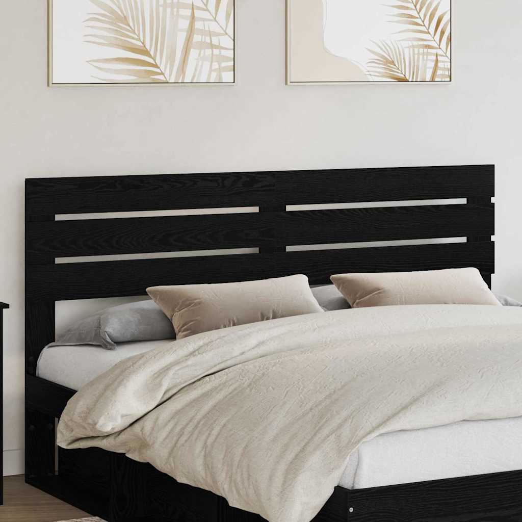 Mobilă și Mobilier - Tăblie cap cu headboard Stejar Negru 180 cm Lemn compozit