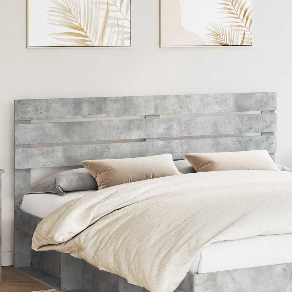 Tăblii de pat - Tăblie cap cu headboard Gri din beton 180 cm Lemn compozit