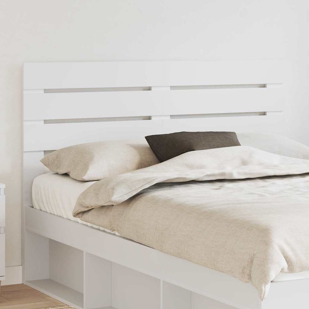 Tăblii de pat - Tăblie cap cu headboard Alb 140 cm Lemn compozit