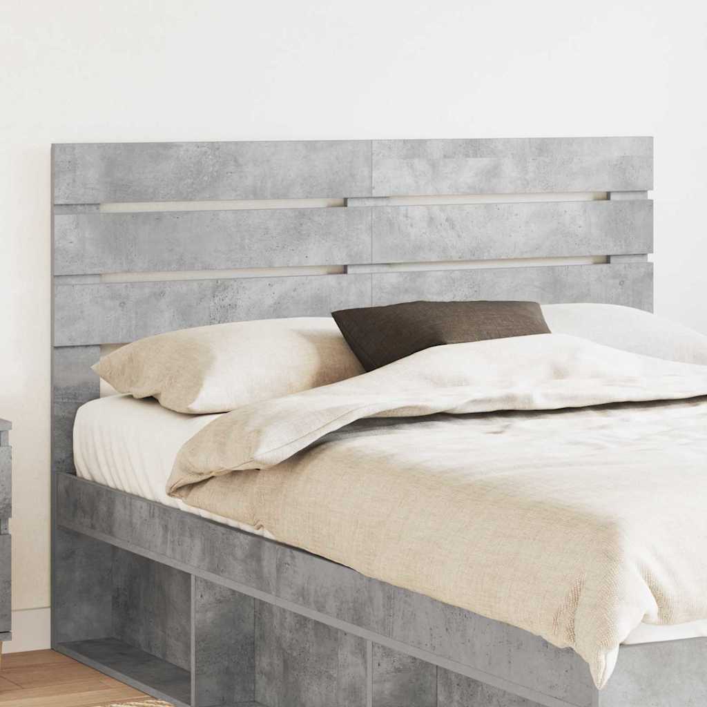 Tăblii de pat - Tăblie cap cu headboard Gri din beton 140 cm Lemn compozit