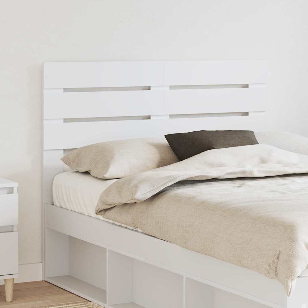 Tăblii de pat - Tăblie cap cu headboard Alb 135 cm Lemn compozit