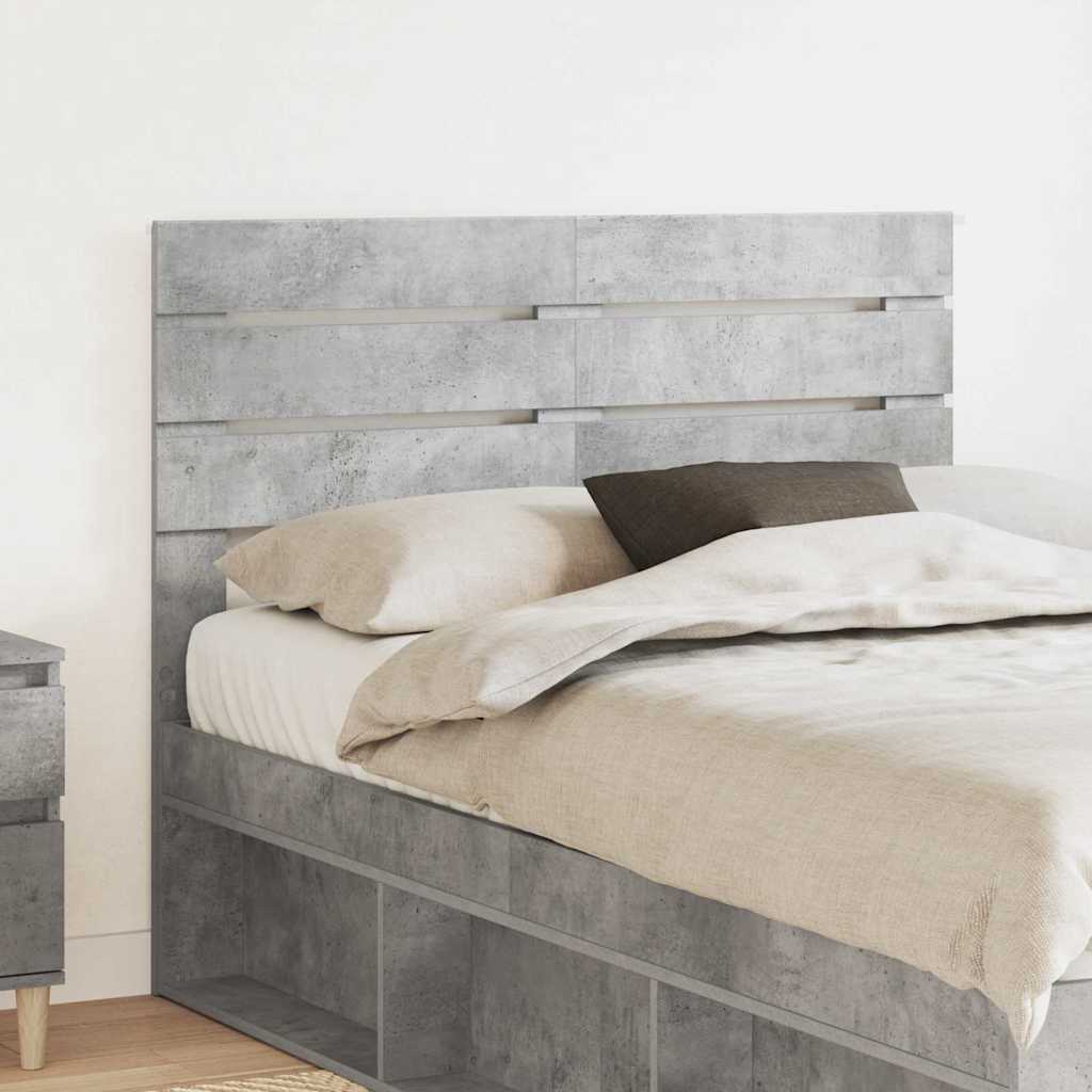 Tăblii de pat - Tăblie cap cu headboard Gri din beton 135 cm Lemn compozit