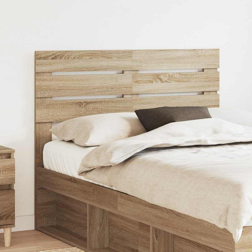 Tăblii de pat - Tăblie cap cu headboard Stejar Sonoma 120 cm Lemn compozit