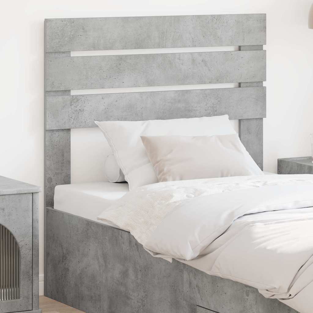 Tăblii de pat - Tăblie cap cu headboard Gri din beton 100 cm Lemn compozit