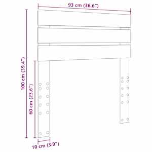 Čelo postele Staré dřevo 90 cm Kompozitní dřevo - obrázek 10