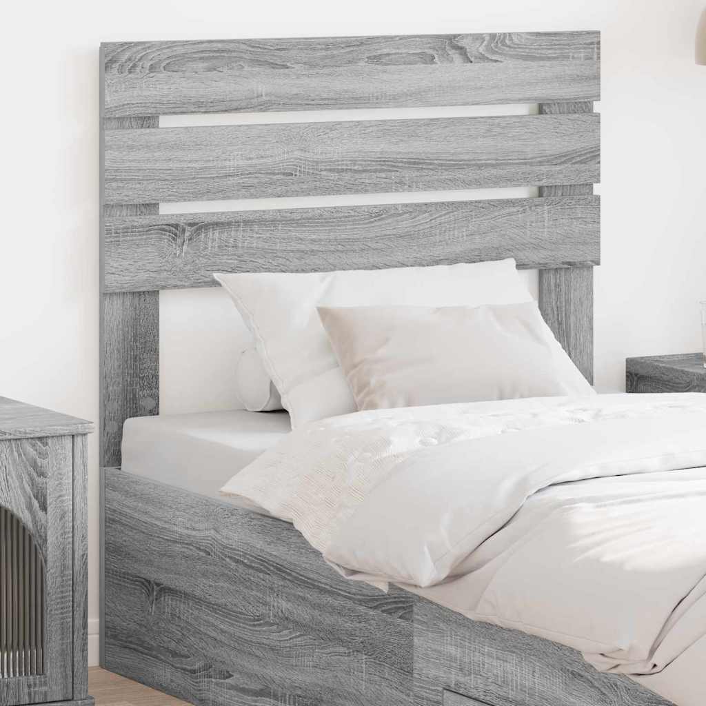 Tăblii de pat - Tăblie cap cu headboard Gri Sonoma 75 cm Lemn compozit