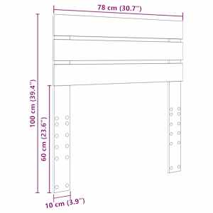 Čelo postele Staré dřevo 75 cm Kompozitní dřevo - obrázek 10