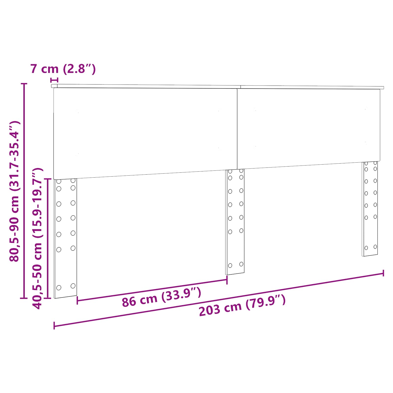 Galvgalis Melns ozolkoks 200 cm Inženierijas koks