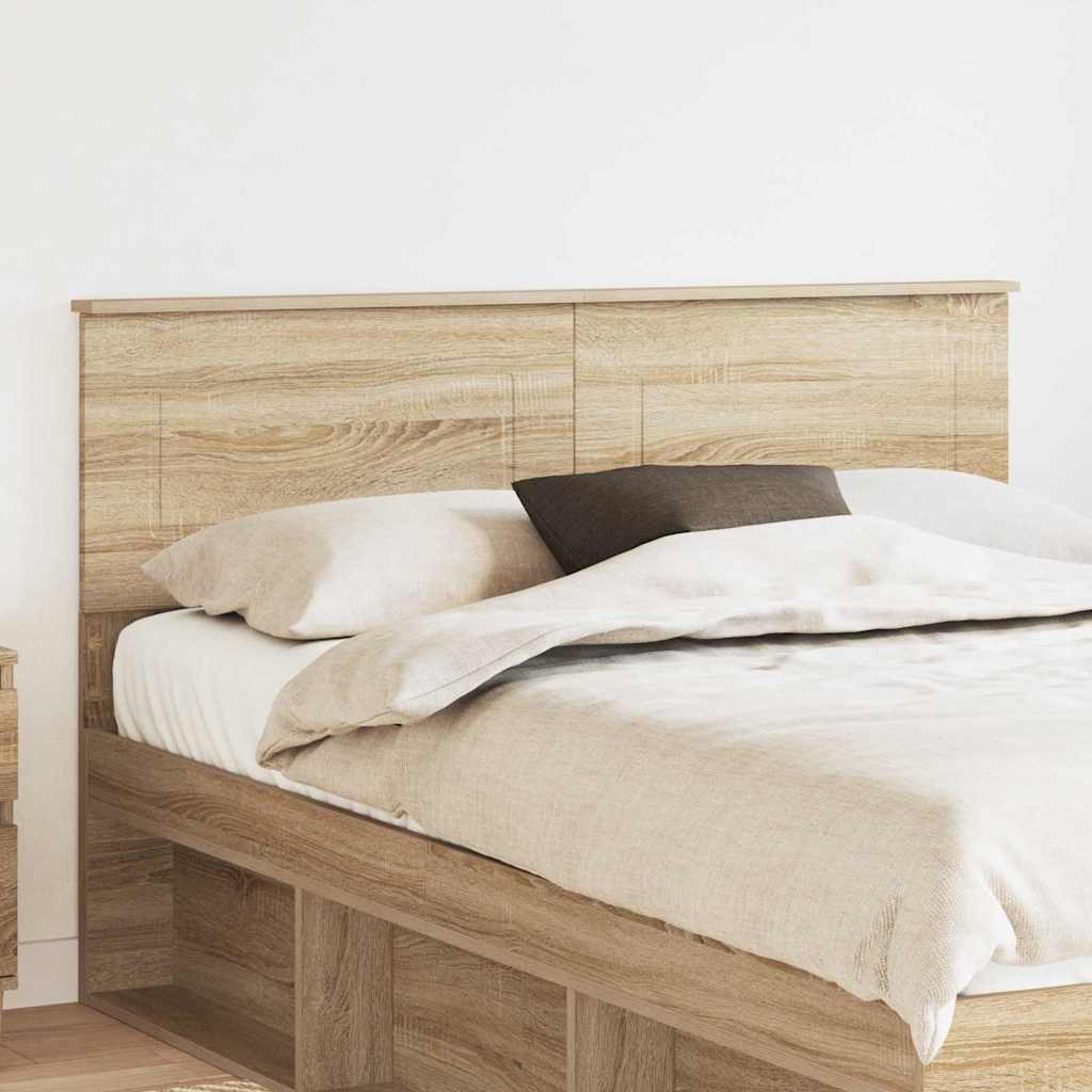 Paturi si accesorii - Tăblie cap cu headboard Stejar Sonoma 150 cm Lemn compozit