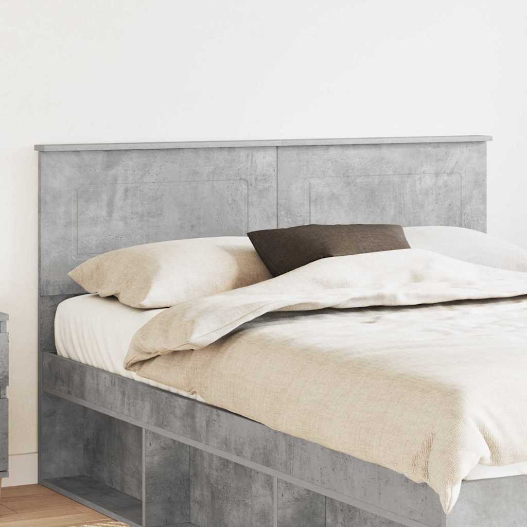 Tăblii de pat - Tăblie cap cu headboard Gri din beton 140 cm Lemn compozit