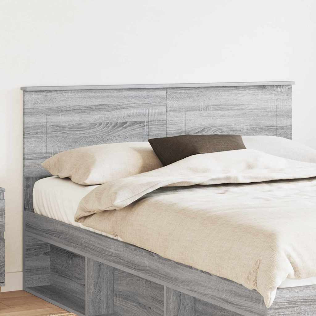 Tăblii de pat - Tăblie cap cu headboard Gri Sonoma 140 cm Lemn compozit