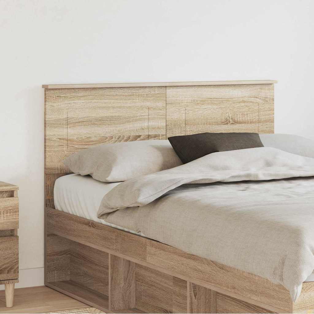 Tăblii de pat - Tăblie cap cu headboard Stejar Sonoma 120 cm Lemn compozit
