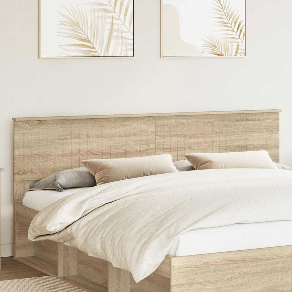 Paturi si accesorii - Tăblie cap cu headboard Stejar Sonoma 200 cm Lemn compozit