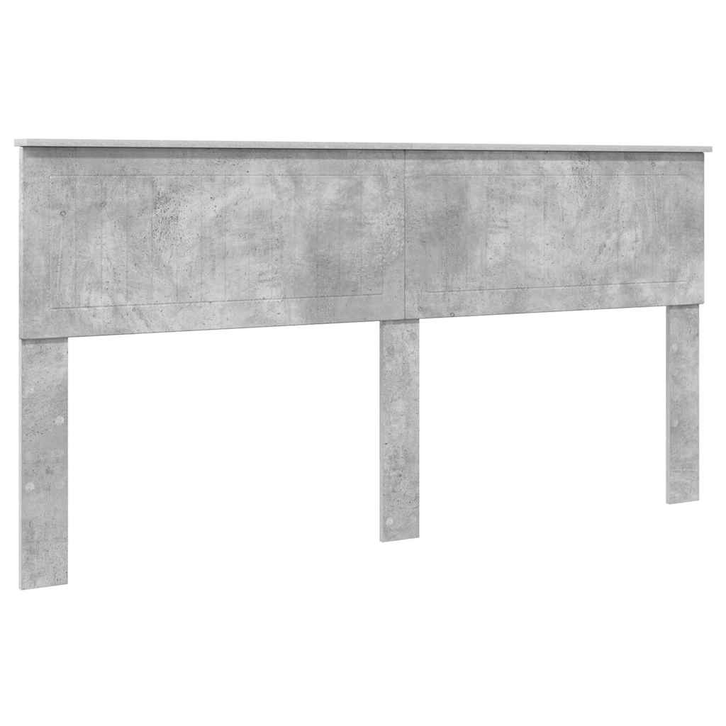 vidaXL Tăblie cap cu headboard Gri din beton 180 cm Lemn compozit-image-888389
