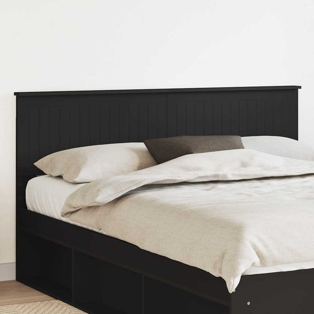 Paturi si accesorii - Tăblie cap cu headboard Stejar Negru 160 cm Lemn compozit