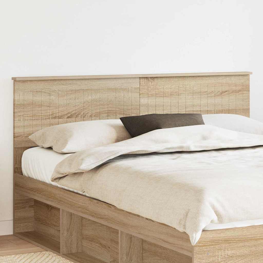 Paturi si accesorii - Tăblie cap cu headboard Stejar Sonoma 160 cm Lemn compozit