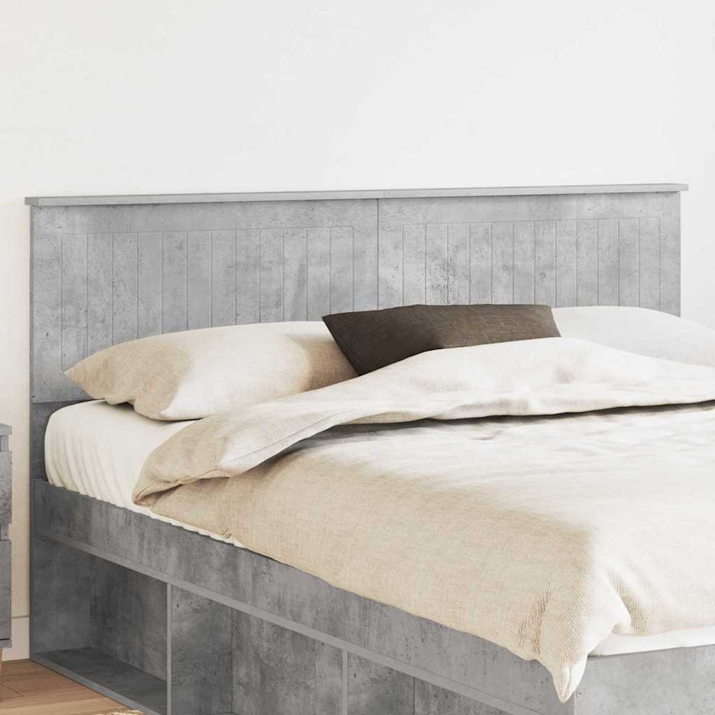 Tăblii de pat - Tăblie cap cu headboard Gri din beton 150 cm Lemn compozit