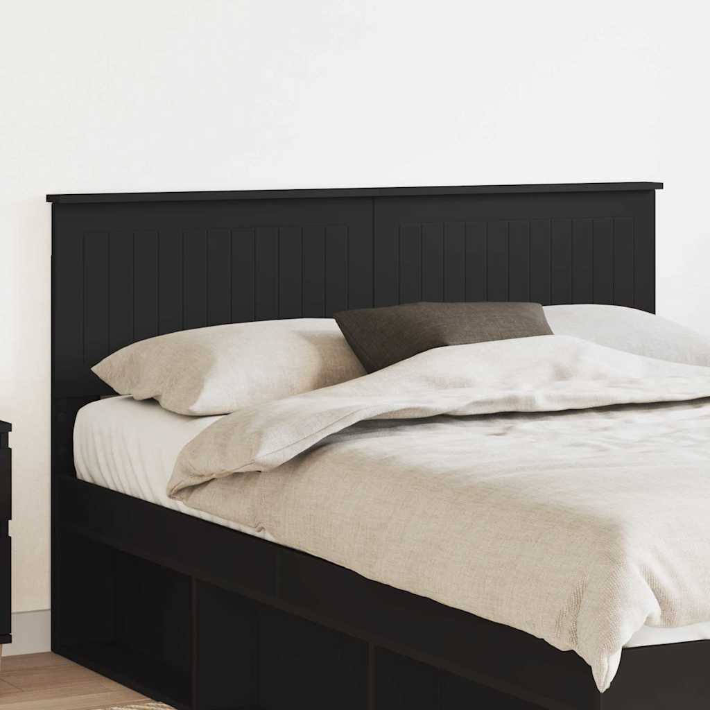 Paturi si accesorii - Tăblie cap cu headboard Stejar Negru 140 cm Lemn compozit