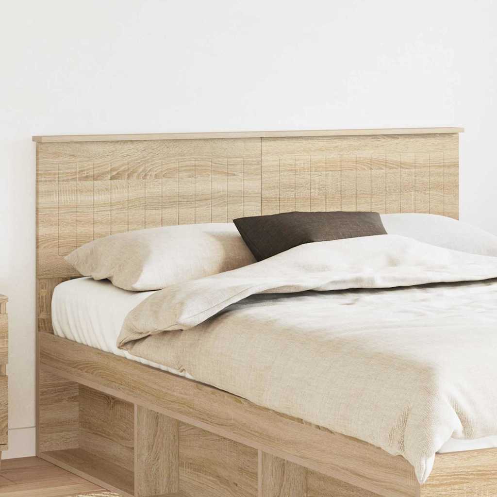 Paturi si accesorii - Tăblie cap cu headboard Stejar Sonoma 140 cm Lemn compozit