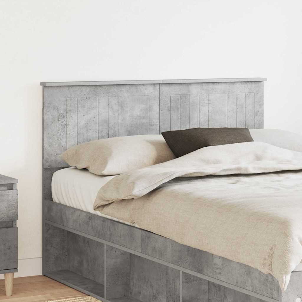Mobilă și Mobilier - Tăblie cap cu headboard Gri din beton 135 cm Lemn compozit